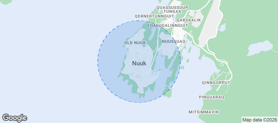 Nuuk Airbnb map